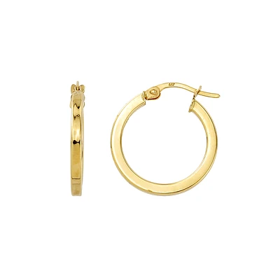 10K YELLOW GOLD EARRINGS- 15MM