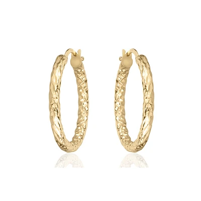 ANNEAUX 20MM EN OR JAUNE 10K