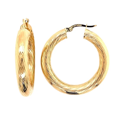 ANNEAUX 20MM EN OR JAUNE 10K