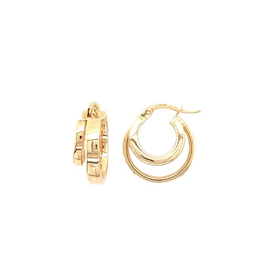 10K YELLOW GOLD HOOPS - 16MM