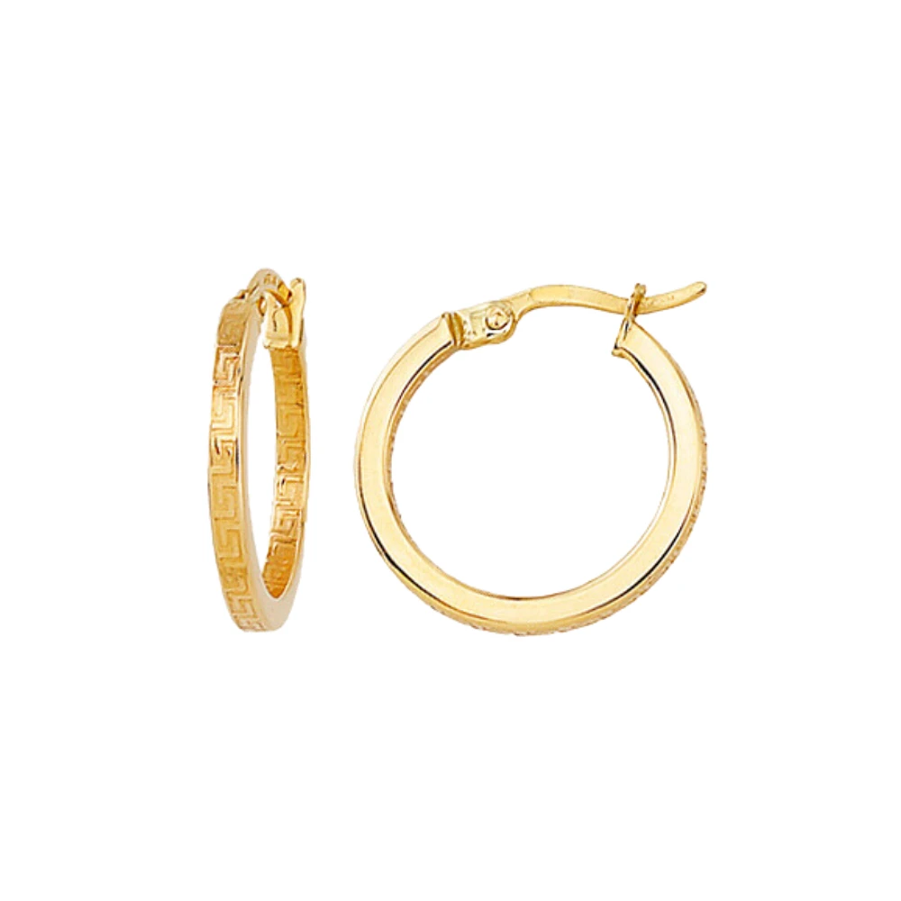 10K YELLOW GOLD HOOPS