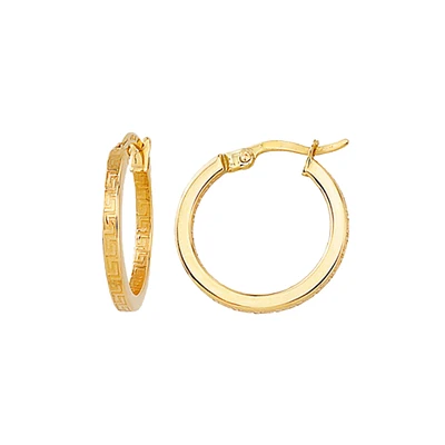 10K YELLOW GOLD HOOPS