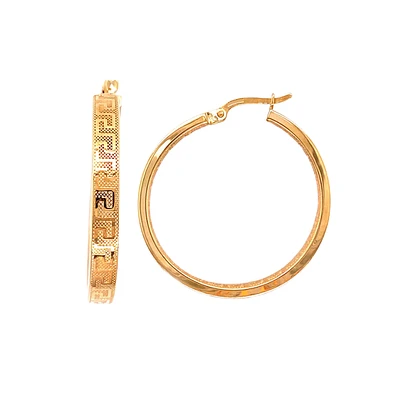 ANNEAUX OR JAUNE 10K - 30MM