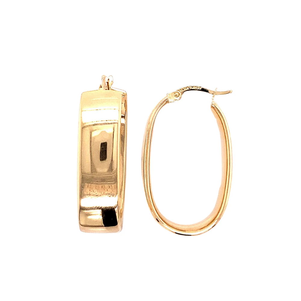 10K YELLOW GOLD HOOPS 19X30MM