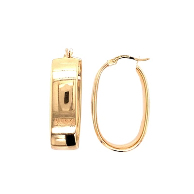 10K YELLOW GOLD HOOPS 19X30MM