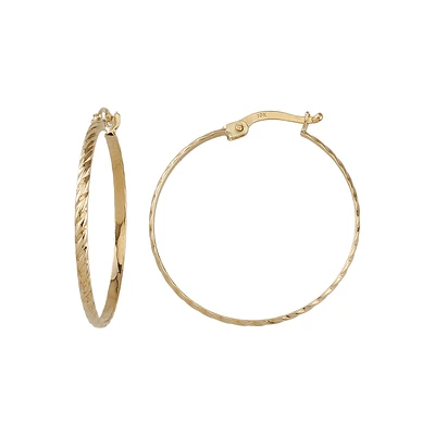 10K YELLOW GOLD RINGS - 28MM