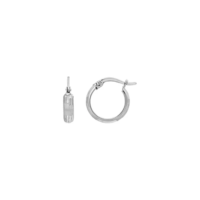 ANNEAUX OR BLANC 10CT