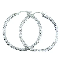 30MM HOOPS IN 10K WHITE GOLD