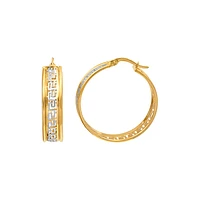 2 TONE 10K GOLD EARRINGS