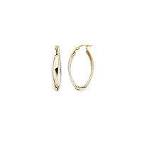 10K YELLOW GOLD EARRINGS- RHODIUM