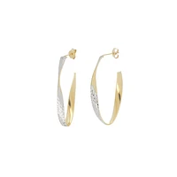 10K GOLD AND RHODIUM EARRINGS