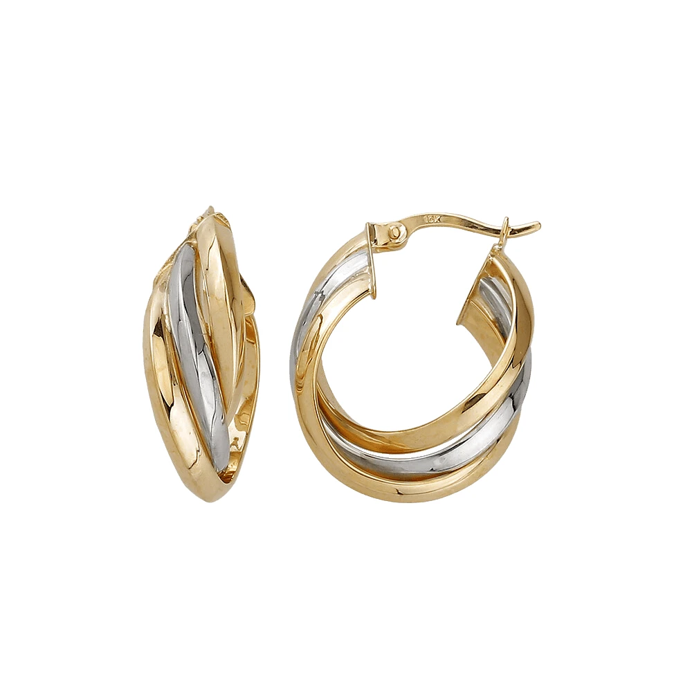 10K 2 TONE GOLD RINGS - 18MM