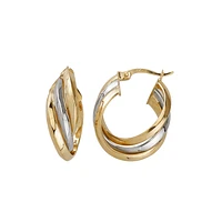 10K 2 TONE GOLD RINGS - 18MM
