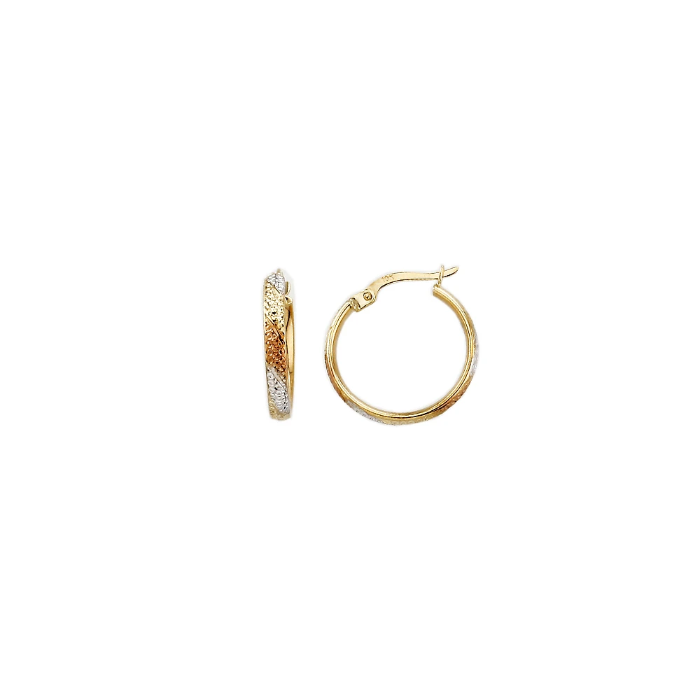 10K GOLD EARRINGS- RHODIUM