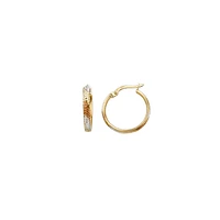 10K GOLD EARRINGS- RHODIUM