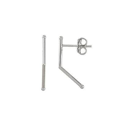 10K WHITE GOLD EARRINGS