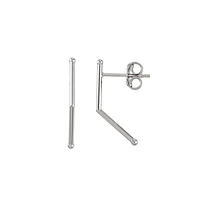 10K WHITE GOLD EARRINGS