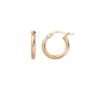 10K GOLD EARRINGS ROUND TUBE- 10MM