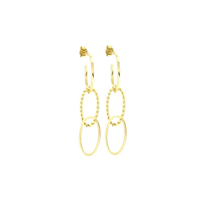 HOOPS EARRINGS 10K YELLOW GOLD.