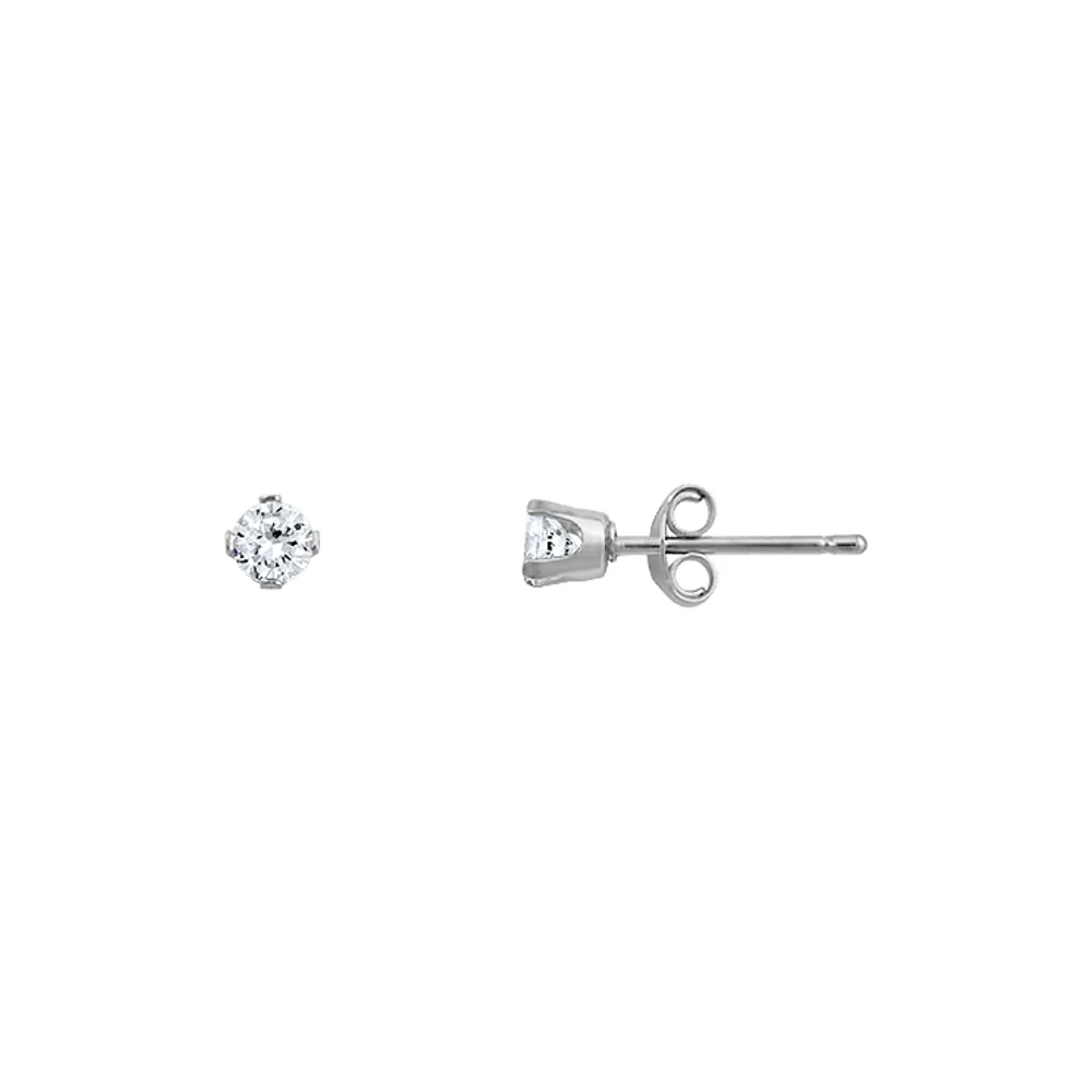 10K WHITE GOLD EARRINGS