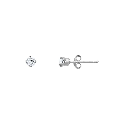 10K WHITE GOLD EARRINGS