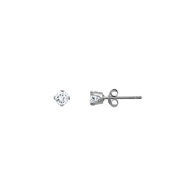 BOUCLES D’OREILLES EN OR BLANC 10CT