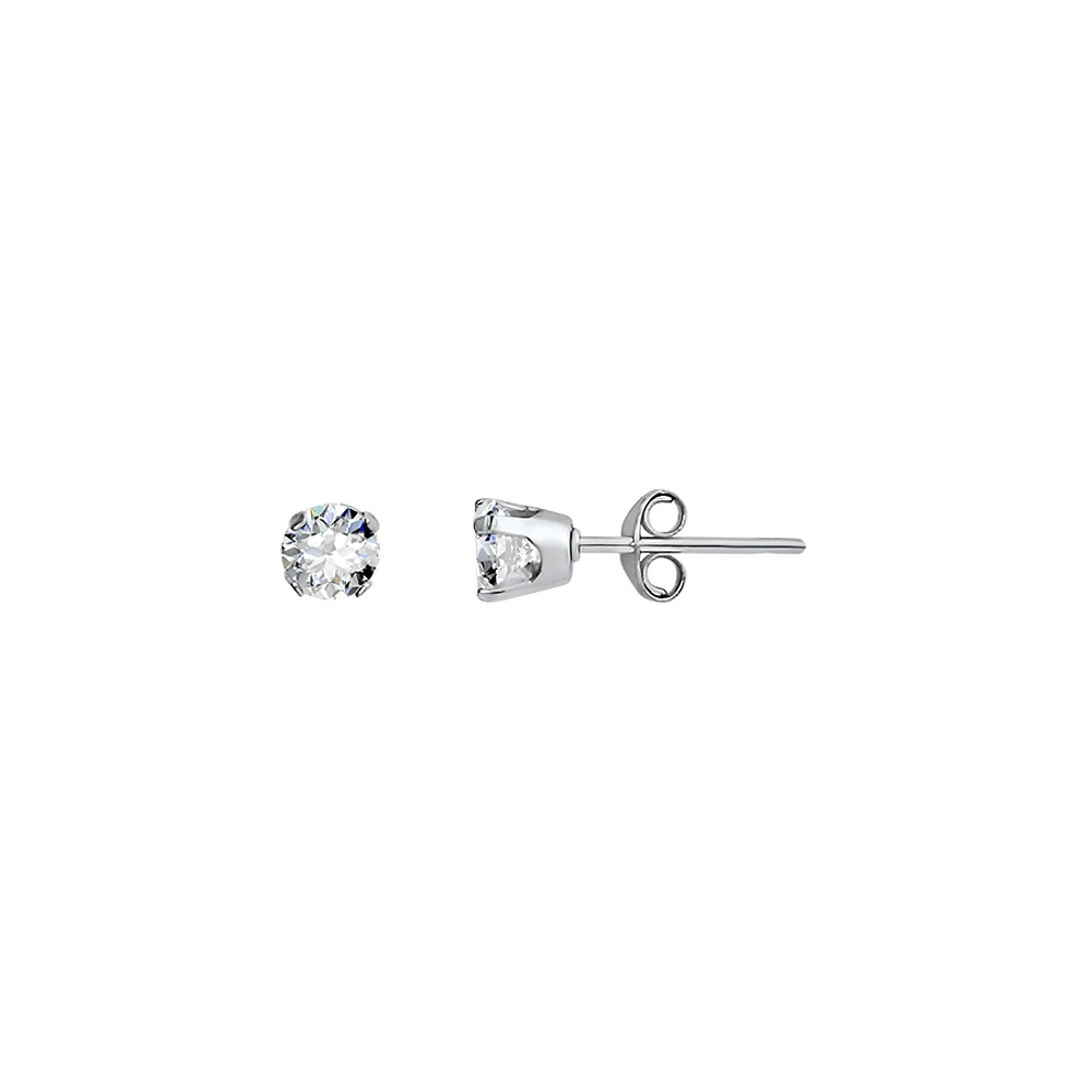 BOUCLES D’OREILLES EN OR BLANC 10CT