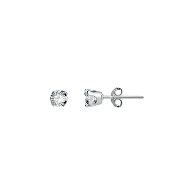 BOUCLES D’OREILLES EN OR BLANC 10CT