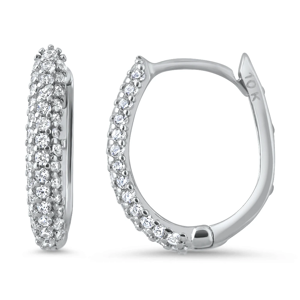 ZIRCONS SET HOOP EARRINGS