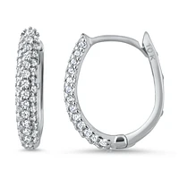ZIRCONS SET HOOP EARRINGS