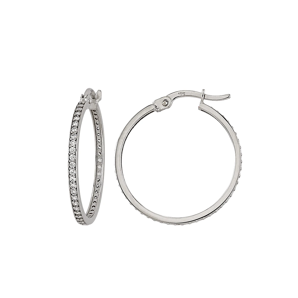 10K WHITE GOLD EARRINGS