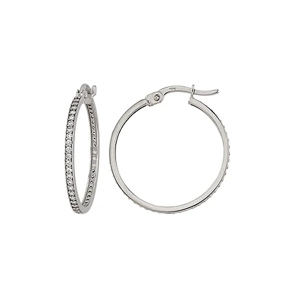 10K WHITE GOLD EARRINGS