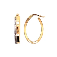 10K 2 TONE GOLD EARRINGS