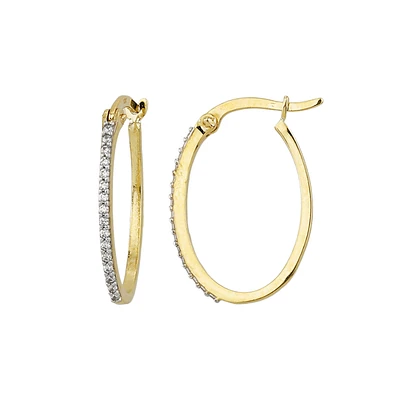 10K YELLOW GOLD HOOPS - 14X20MM