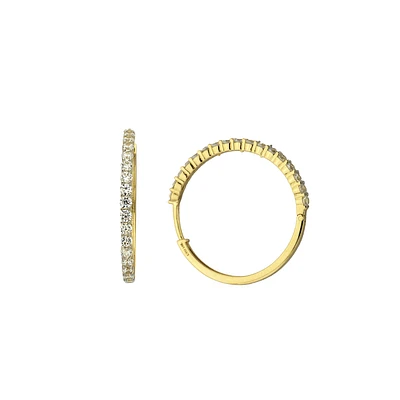 14K YELLOW GOLD HOOPS - 25X3MM