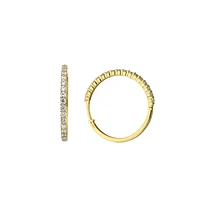 14K YELLOW GOLD HOOPS - 25X3MM