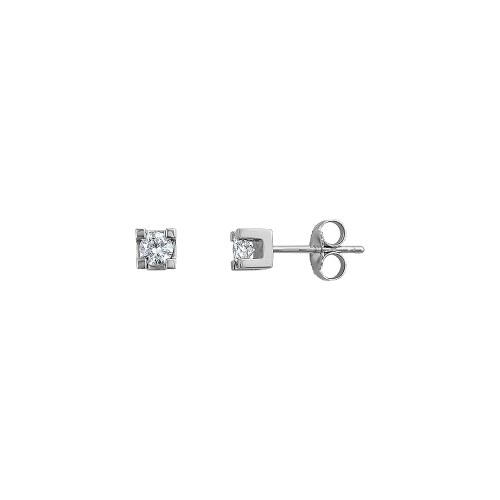 BOUCLE D’OREILLES OR BLANC 14K