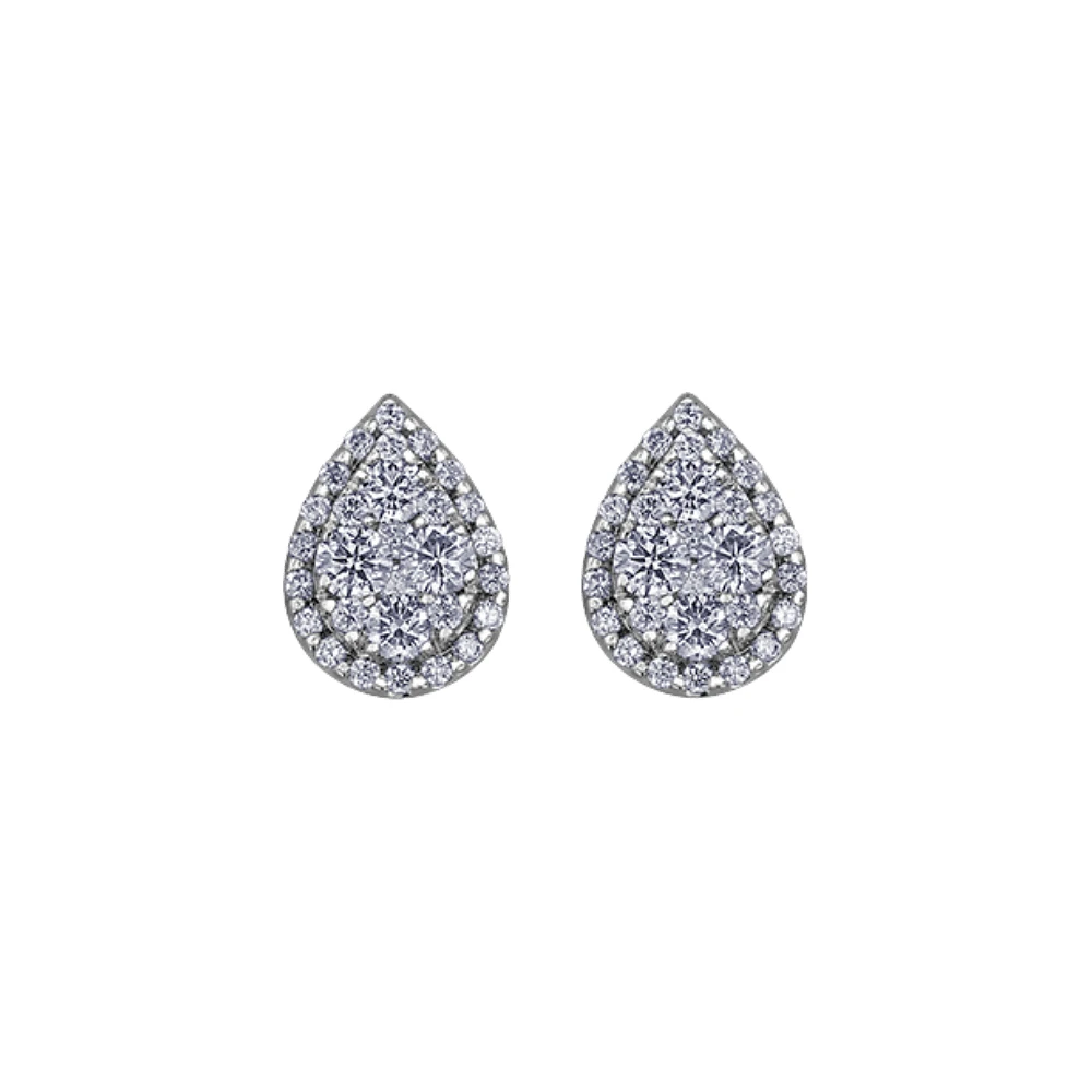 14K WHITE GOLD EARRINGS