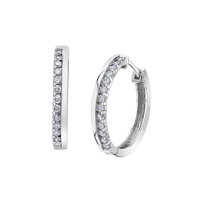 ANNEAUX OR BLANC 10K