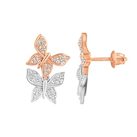10K 2-TONE GOLD EARRING