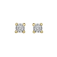 10K 2 TONES GOLD EARRINGS
