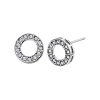 BOUCLES D'OREILLE OR BLANC 10K