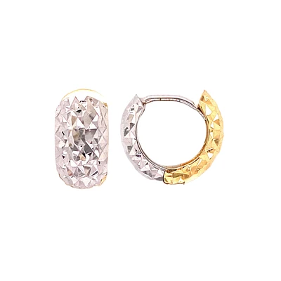 10K 2 TONE GOLD EARRINGS