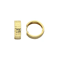 14K YELLOW GOLD HOOPS - 15X11MM