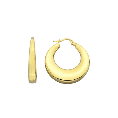 14K YELLOW GOLD HOOPS- 30X5MM