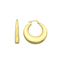 14K YELLOW GOLD HOOPS- 30X5MM