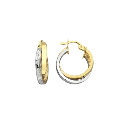 14K YELLOW GOLD HOOPS - 15X5MM