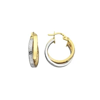 14K YELLOW GOLD HOOPS - 15X5MM