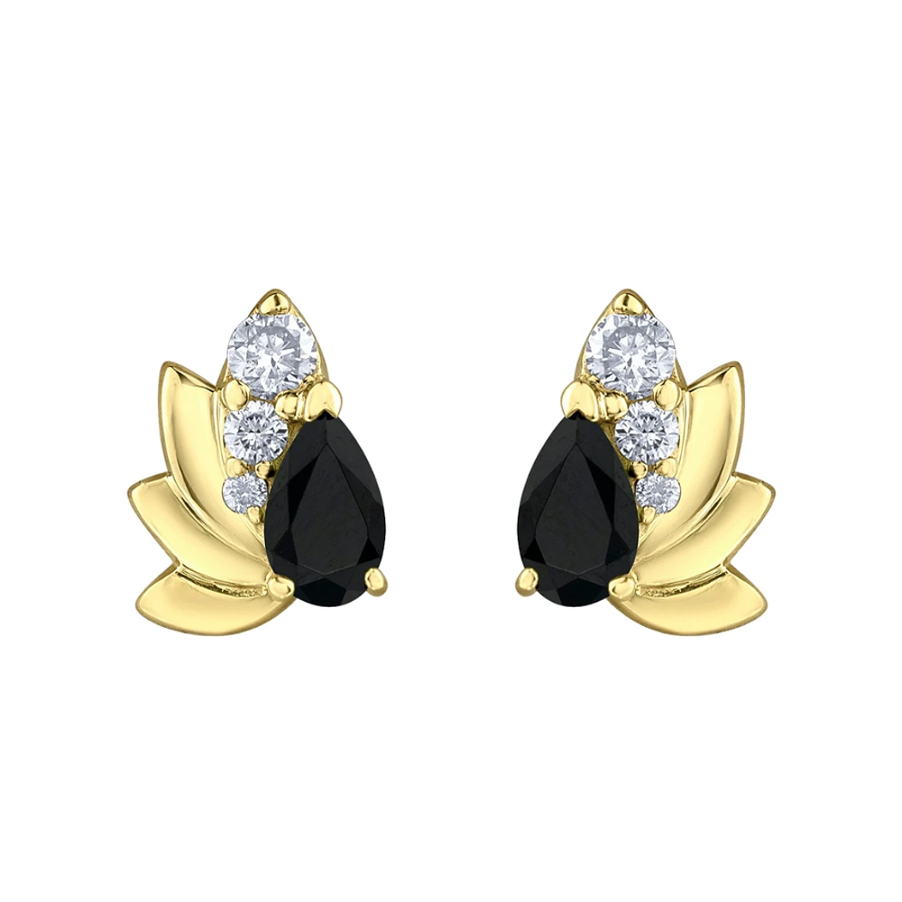 10K YELLOW GOLD EARRINGS.
