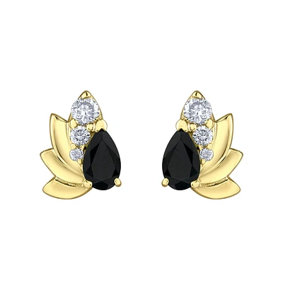 10K YELLOW GOLD EARRINGS.